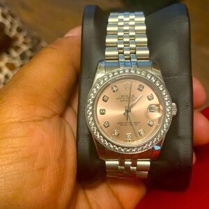 Rolex pink pearl woman’s watch